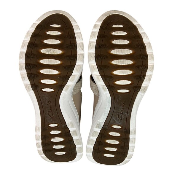 Clarks Collection Teagan Step Sneakers Women's 10 Sand Leather Fisherman Sandals - Picture 10 of 11